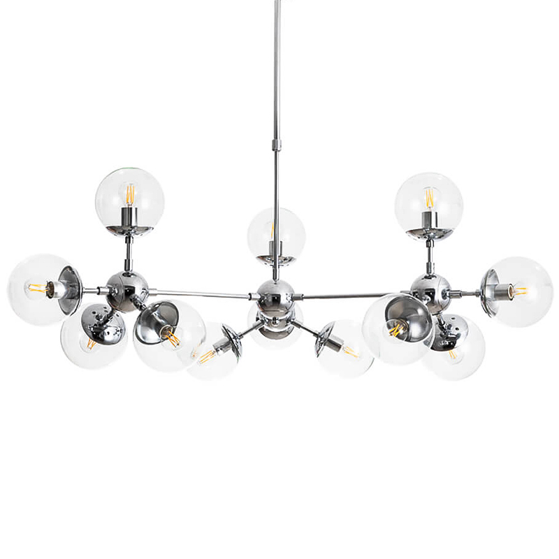 Люстра Modo Chandelier Chrome 12 Хром Прозрачный Люстра Modo Chandelier Chrome 12 Хром Прозрачный в Тюмени | Loft Concept