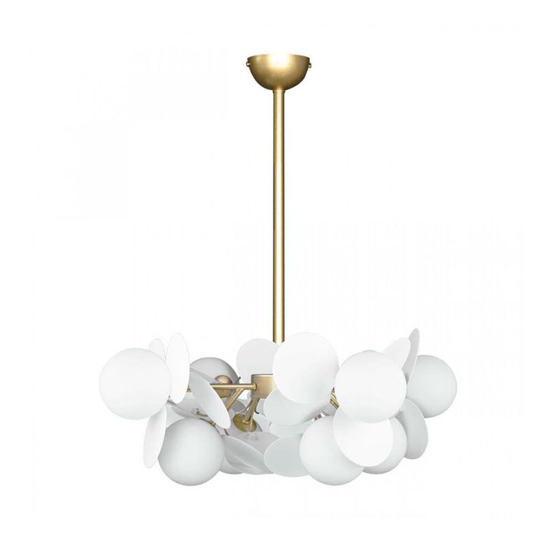 Люстра MATISSE Chandelier White 8 ламп Белый Золотой Люстра MATISSE Chandelier White 8 ламп Белый Золотой в Тюмени | Loft Concept