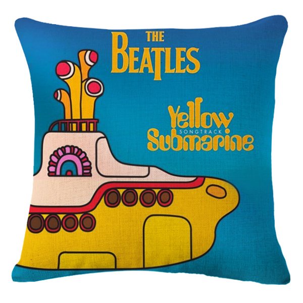 Декоративная подушка Yellow Submarine Желтый Бирюзовый Декоративная подушка Yellow Submarine Желтый Бирюзовый в Тюмени | Loft Concept