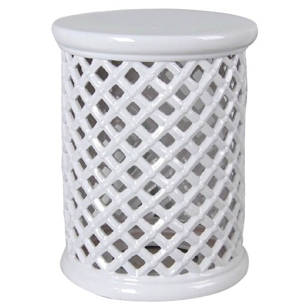 Керамический табурет Romb Garden Stool - White Белый Керамический табурет Romb Garden Stool - White Белый в Тюмени | Loft Concept