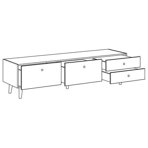Длинная ТВ-тумба с принтом на ящиках Elise TV Stand Длинная ТВ-тумба с принтом на ящиках Elise TV Stand в Тюмени