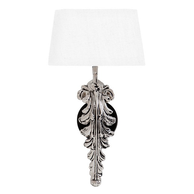 Бра Eichholtz Wall Lamp Beau Site Nickel+White Никель Белый Бра Eichholtz Wall Lamp Beau Site Nickel+White Никель Белый в Тюмени | Loft Concept