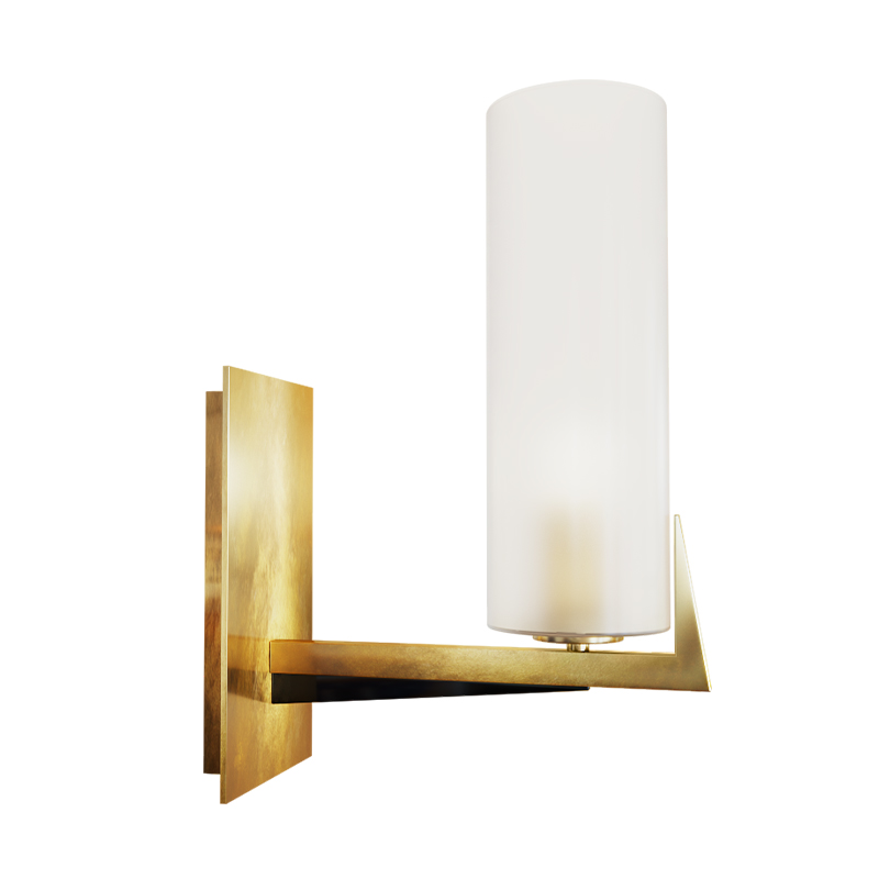 Дизайнерское бра Brass Candle Латунь Латунь Белый Дизайнерское бра Brass Candle Латунь Латунь Белый в Тюмени | Loft Concept