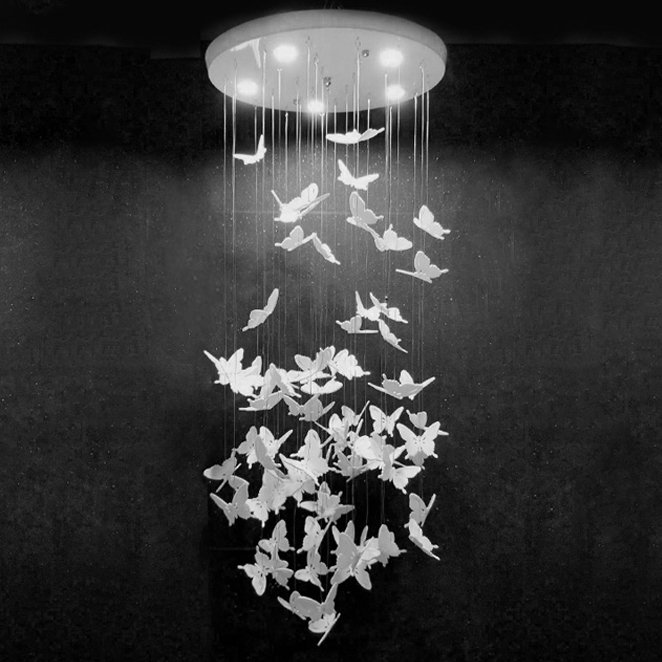 Люстра Night Butterflies Chandelier Белый Люстра Night Butterflies Chandelier Белый в Тюмени | Loft Concept