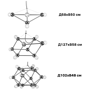 Люстра Molecule Gold Chandelier Люстра Molecule Gold Chandelier в Тюмени