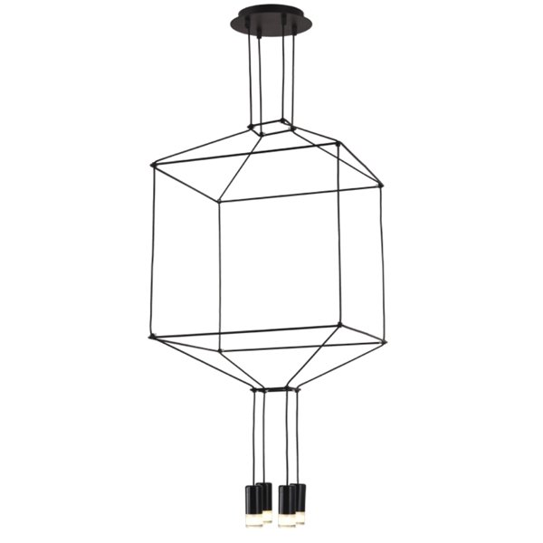 Vibia Wireflow Chandelier 0311 LED Suspension lam Черный Vibia Wireflow Chandelier 0311 LED Suspension lam Черный в Тюмени | Loft Concept