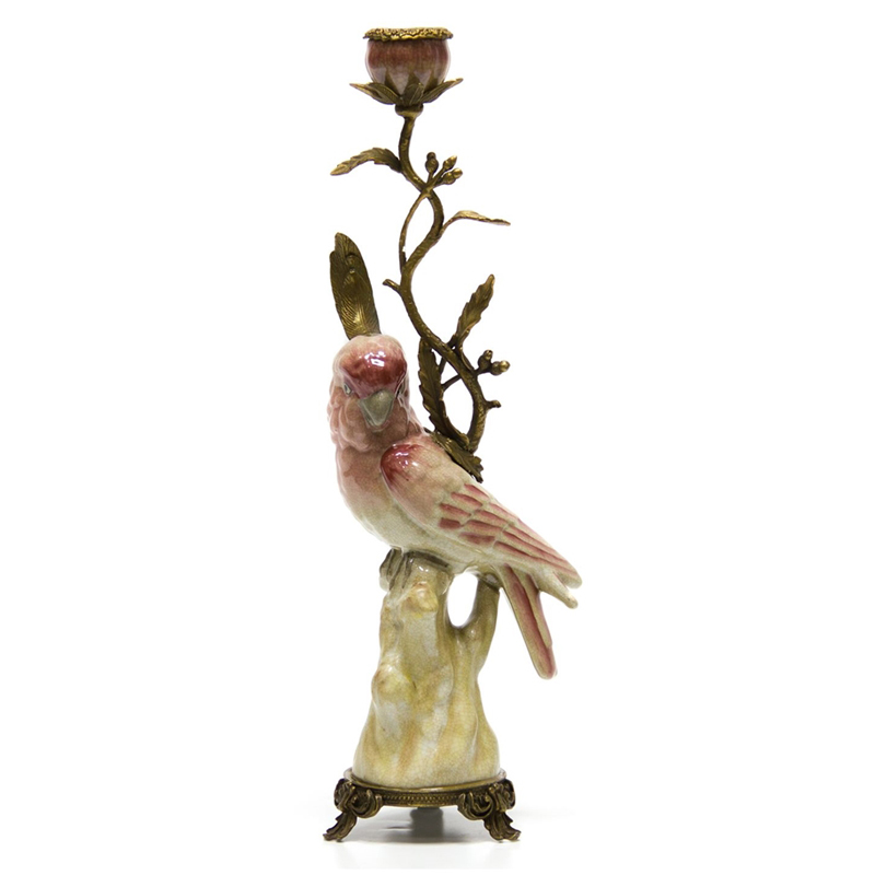Подсвечник Pink Parrot Candlestick L or R Бронза Розовый (Rose) Подсвечник Pink Parrot Candlestick L or R Бронза Розовый (Rose) в Тюмени | Loft Concept