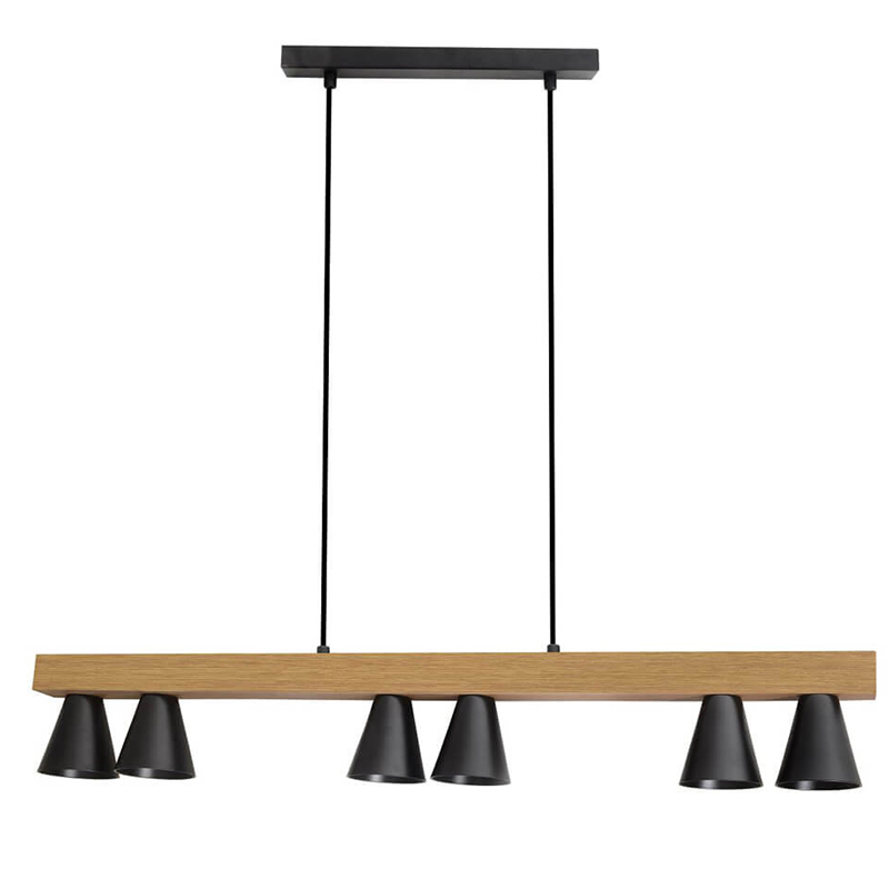 Люстра Marius Cone Linear Chandelier Черный Древесина Люстра Marius Cone Linear Chandelier Черный Древесина в Тюмени | Loft Concept