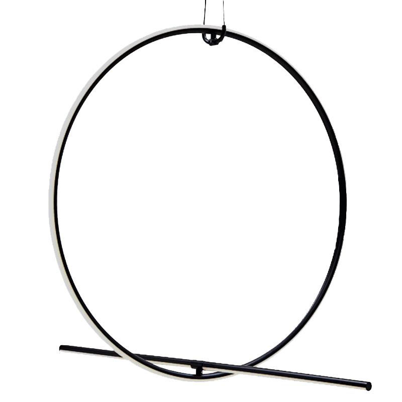Подвесной светильник Black LED Circle Lamp Черно-белый Подвесной светильник Black LED Circle Lamp Черно-белый в Тюмени | Loft Concept
