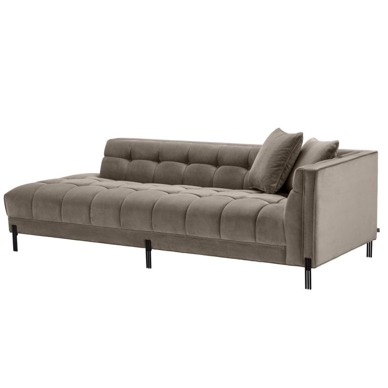 Кушетка Eichholtz Lounge Sofa Sienna Right greige Бежево-серый Темная бронза Кушетка Eichholtz Lounge Sofa Sienna Right greige Бежево-серый Темная бронза в Тюмени | Loft Concept