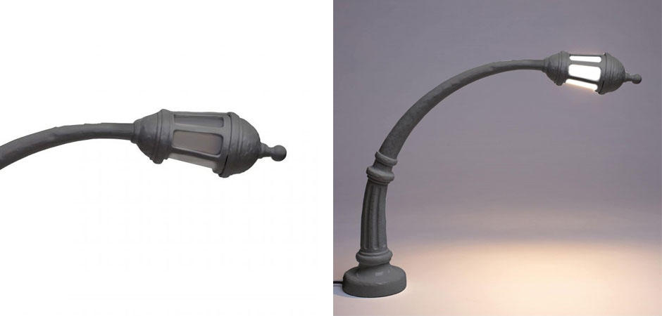 Настольная лампа Seletti Street Lamp Grey Настольная лампа Seletti Street Lamp Grey - Loft-Concept в Тюмени