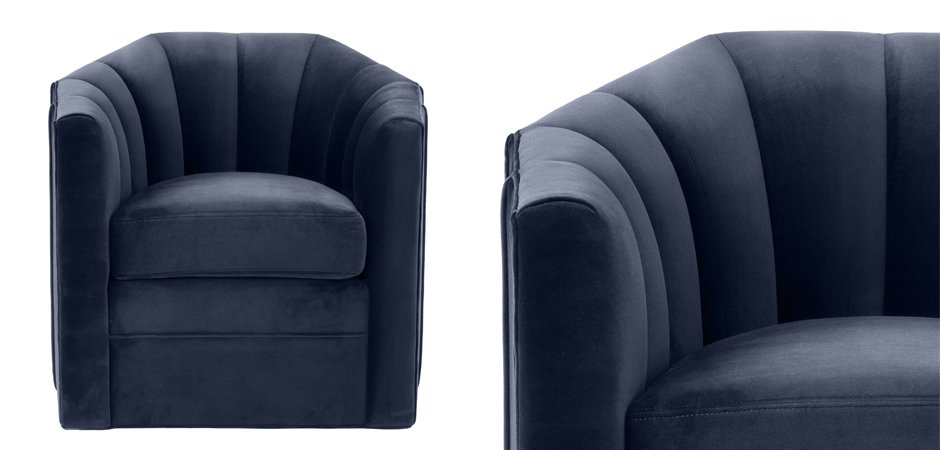 Кресло Eichholtz Chair Delancey Midnight Blue Кресло Eichholtz Chair Delancey Midnight Blue - Loft-Concept в Тюмени