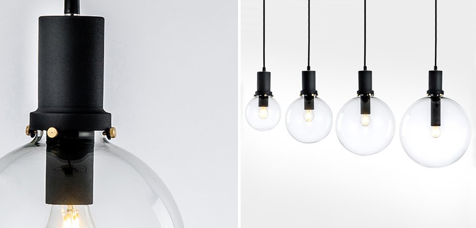 Подвесной светильник Glass Globe Black Подвесной светильник Glass Globe Black - Loft-Concept в Тюмени