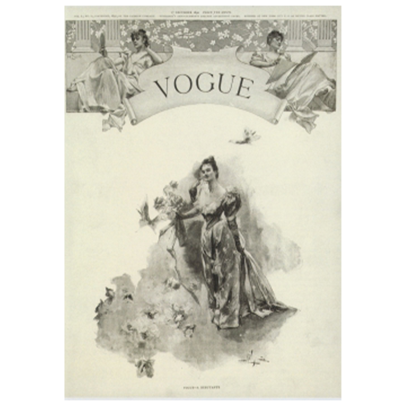 Постер Vogue Cover 1892 Desemder Бежево-серый Постер Vogue Cover 1892 Desemder Бежево-серый в Тюмени | Loft Concept