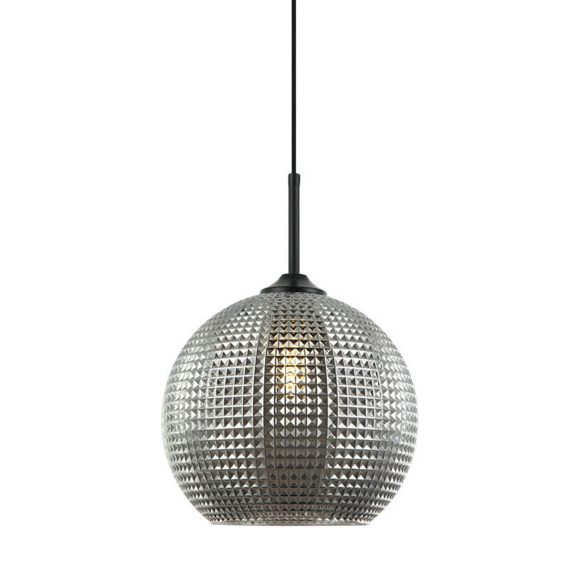 Подвесной светильник Crystal Galaxy Ball chrome glass Черный Серый Подвесной светильник Crystal Galaxy Ball chrome glass Черный Серый в Тюмени | Loft Concept