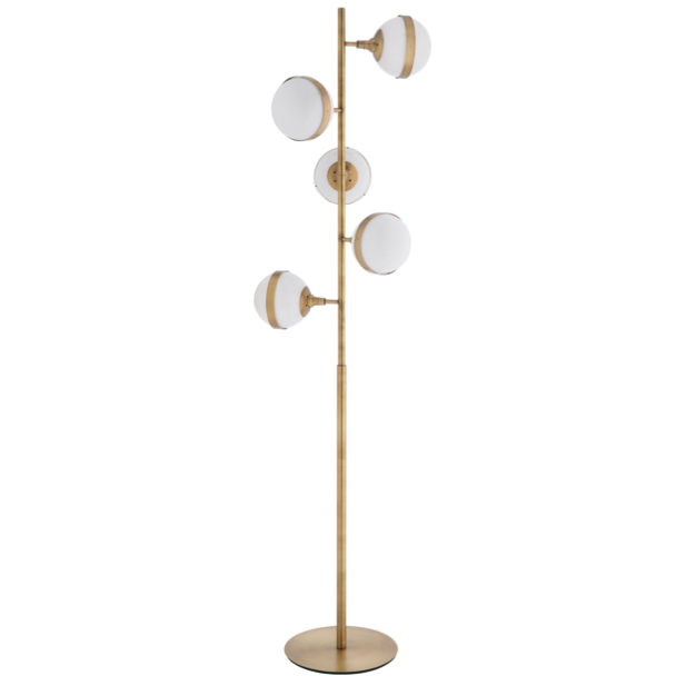Торшер Peggy Guggen Brass FLOR LAMP Белый Латунь Торшер Peggy Guggen Brass FLOR LAMP Белый Латунь в Тюмени | Loft Concept