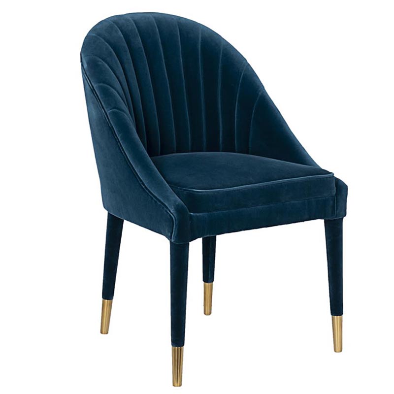 Стул Walton Chair blue velor Синий Золотой Стул Walton Chair blue velor Синий Золотой в Тюмени | Loft Concept