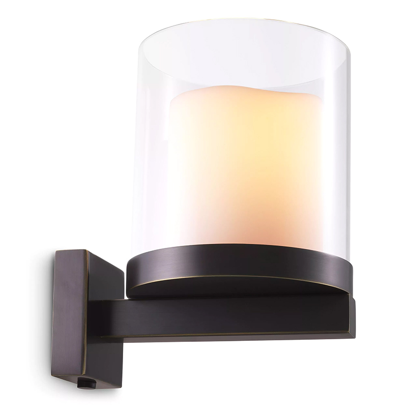 Бра Eichholtz Wall Lamp Donovan Bronze Черный Темная бронза Прозрачное Стекло Белый Бра Eichholtz Wall Lamp Donovan Bronze Черный Темная бронза Прозрачное Стекло Белый в Тюмени | Loft Concept