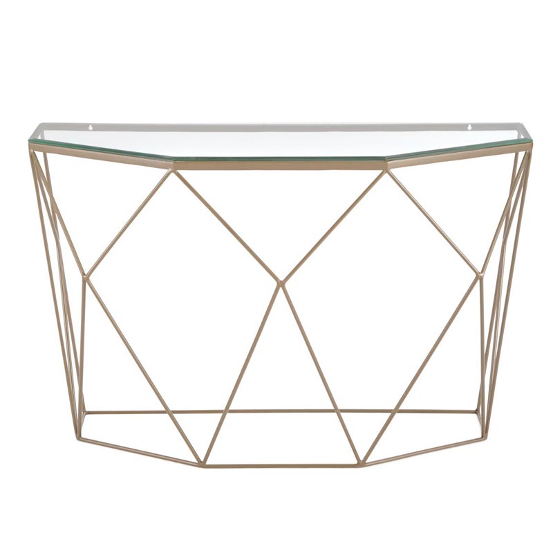 Консоль Diogo Console Прозрачный (Transparent) Винтажная латунь Консоль Diogo Console Прозрачный (Transparent) Винтажная латунь в Тюмени | Loft Concept