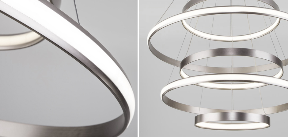 Люстра Light Ring Vertical Silver 5 колец Люстра Light Ring Vertical Silver 5 колец - Loft-Concept в Тюмени