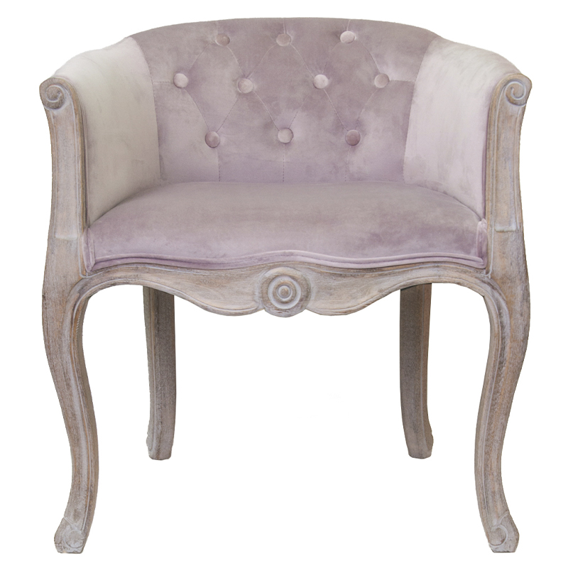 Кресло низкое в стиле прованс Розовый Велюр Louis French Armchair Розовый Серо-бежевый Кресло низкое в стиле прованс Розовый Велюр Louis French Armchair Розовый Серо-бежевый в Тюмени | Loft Concept