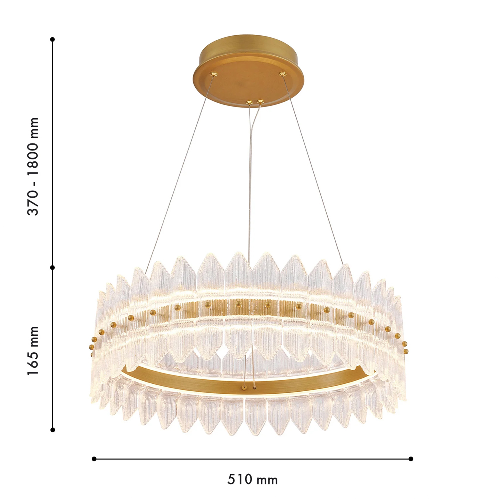 Люстра круглая с декоративными элементами в виде лепестков Round Light Flashing в Тюмени