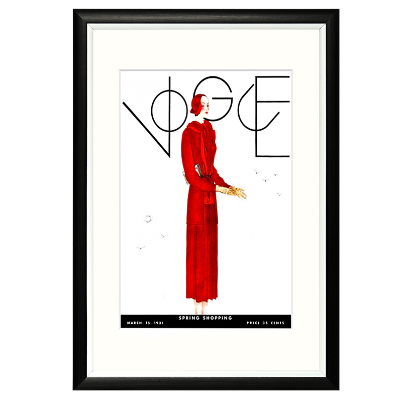 Постер Vogue March 1931 Черный Белый Красный Постер Vogue March 1931 Черный Белый Красный в Тюмени | Loft Concept