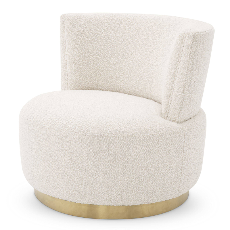 Кресло Eichholtz Swivel Chair Alonso Кремовый Латунь Кресло Eichholtz Swivel Chair Alonso Кремовый Латунь в Тюмени | Loft Concept