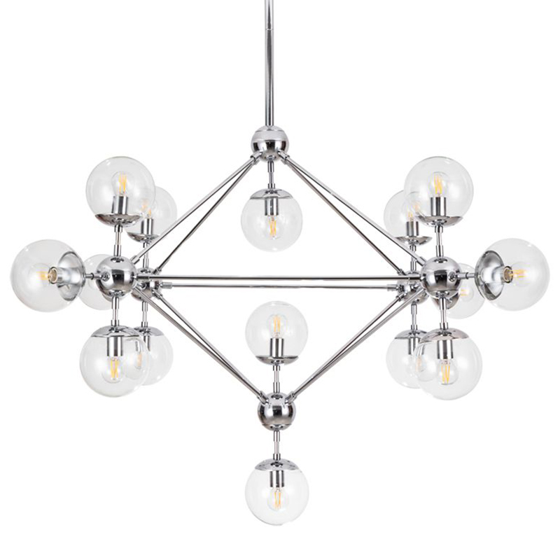 Люстра Modo Chandelier Chrome 15 Хром Прозрачный Люстра Modo Chandelier Chrome 15 Хром Прозрачный в Тюмени | Loft Concept