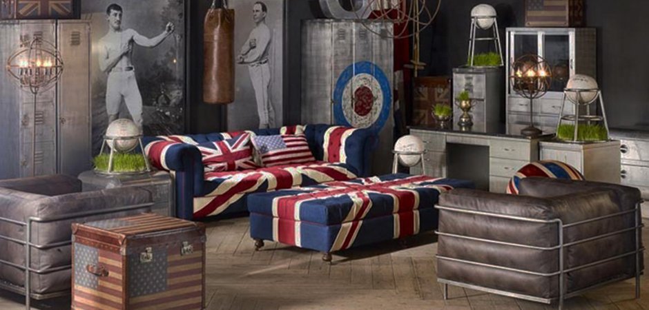 William Sofa Union Jack Velvet Andrew Martin William Sofa Union Jack Velvet Andrew Martin - Loft-Concept в Тюмени