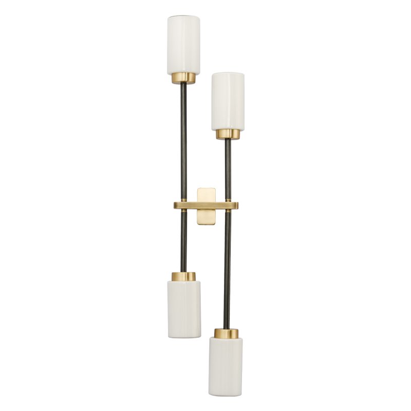 Бра Bert Frank Farol Wall Light Double White Черный Латунь Белый Бра Bert Frank Farol Wall Light Double White Черный Латунь Белый в Тюмени | Loft Concept