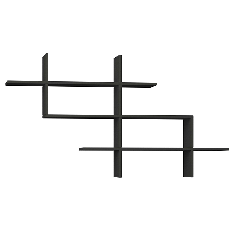 Полка фигурная подвесная цвета антрацит HALIC BOOKCASE ANTHRACITE Антрацит Серый Полка фигурная подвесная цвета антрацит HALIC BOOKCASE ANTHRACITE Антрацит Серый в Тюмени | Loft Concept