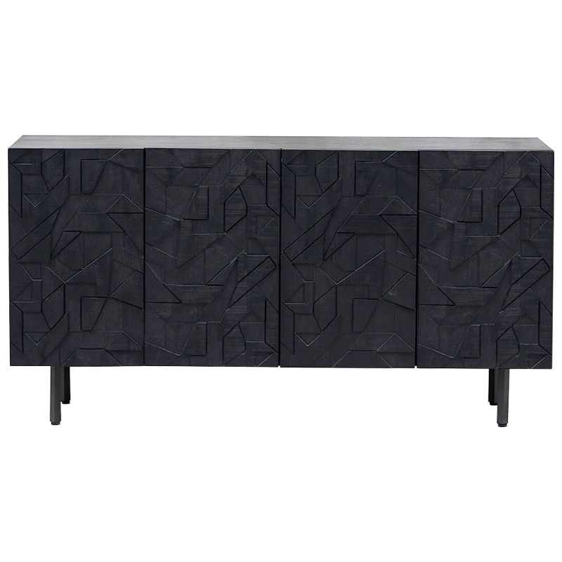 Комод Polygonal Ornament Chest of Drawers L Черный Комод Polygonal Ornament Chest of Drawers L Черный в Тюмени | Loft Concept
