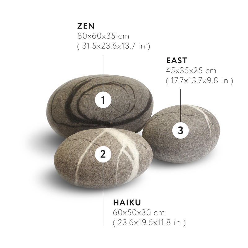 Камни - Пуфы KATSU Набор ZENSET из 3-х штук Камни - Пуфы KATSU Набор ZENSET из 3-х штук в Тюмени