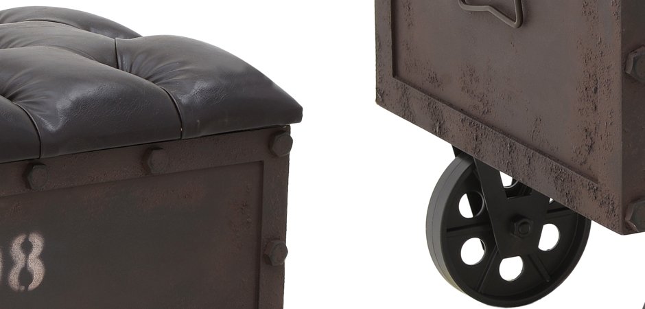 Пуф-бокс Loft Industrial Wheel Пуф-бокс Loft Industrial Wheel - Loft-Concept в Тюмени