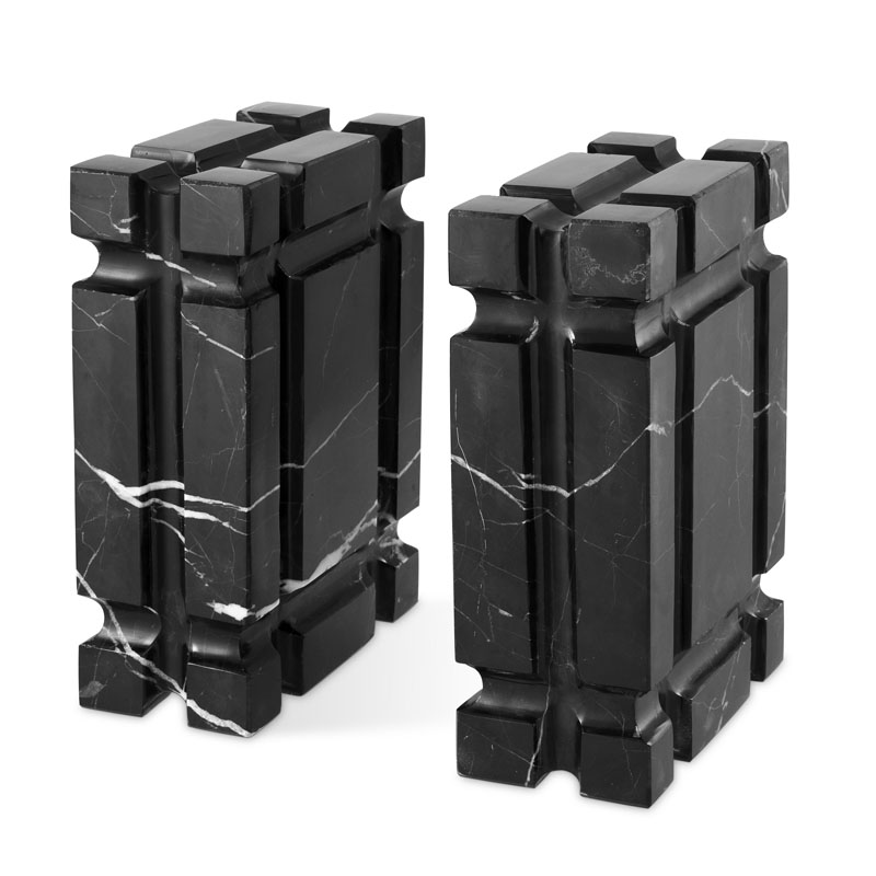 Держатель для книг Eichholtz BOOKEND LINEA SET OF 2 Черный Мрамор Nero Держатель для книг Eichholtz BOOKEND LINEA SET OF 2 Черный Мрамор Nero в Тюмени | Loft Concept