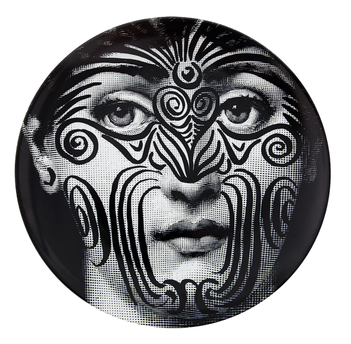 Декоративная тарелка Fornasetti 009 Черный Декоративная тарелка Fornasetti 009 Черный в Тюмени | Loft Concept