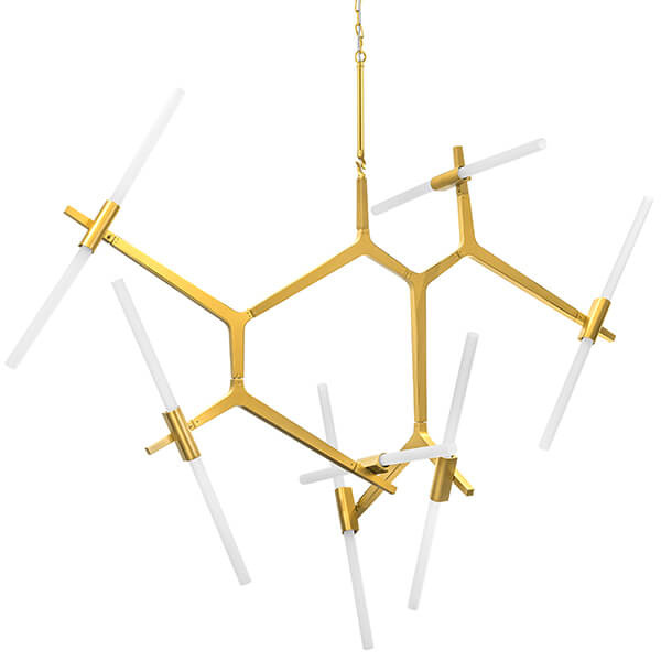 Люстра Agnes Chandelier Gold 14 Белый Золотой Люстра Agnes Chandelier Gold 14 Белый Золотой в Тюмени | Loft Concept