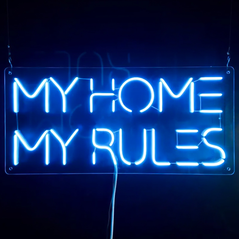 Неоновая настенная лампа My Home My Rules Neon Wall Lamp Синий Прозрачный Неоновая настенная лампа My Home My Rules Neon Wall Lamp Синий Прозрачный в Тюмени | Loft Concept