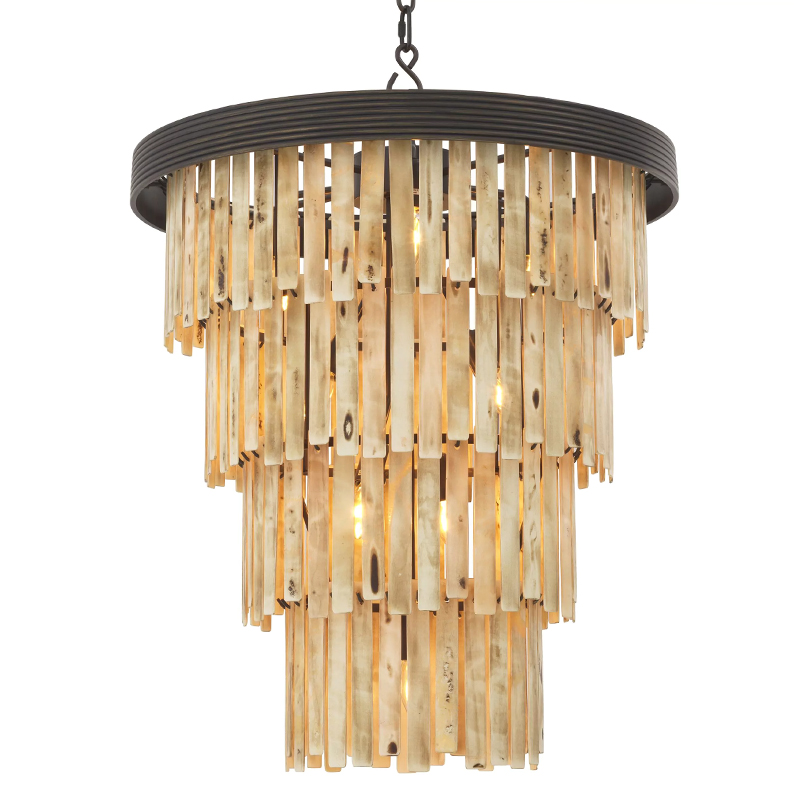Люстра Eichholtz Chandelier Arizona L Темная бронза Бежевый Люстра Eichholtz Chandelier Arizona L Темная бронза Бежевый в Тюмени | Loft Concept