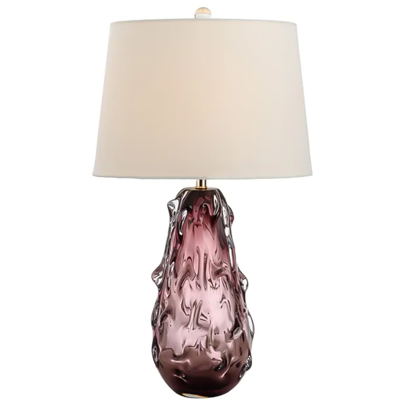 Настольная лампа с абажуром Bellamy Molten Glass Table Lamp Розовое стекло Розовый Белый Прозрачное Стекло Настольная лампа с абажуром Bellamy Molten Glass Table Lamp Розовое стекло Розовый Белый Прозрачное Стекло в Тюмени | Loft Concept