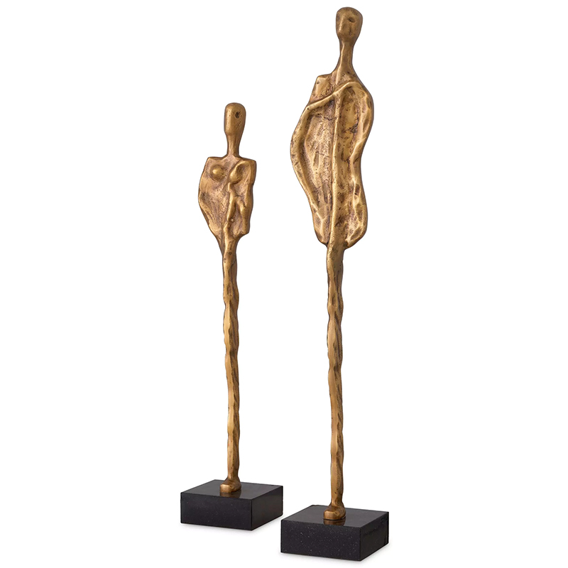 Комплект декоративных статуэток Eichholtz Object Dual Set of 2 Черный Латунь Комплект декоративных статуэток Eichholtz Object Dual Set of 2 Черный Латунь в Тюмени | Loft Concept