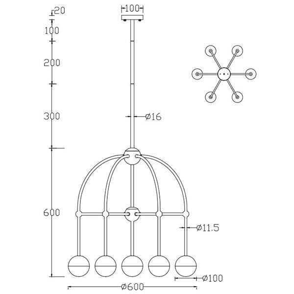Люстра Heidy Chrome Chandelier 7 Люстра Heidy Chrome Chandelier 7 в Тюмени