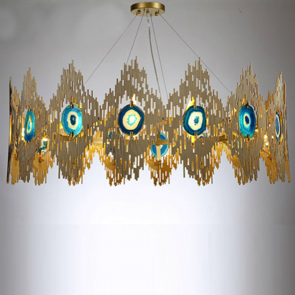 Люстра Calypso Chandelier 16 Золотой Графит Морская синь Люстра Calypso Chandelier 16 Золотой Графит Морская синь в Тюмени | Loft Concept