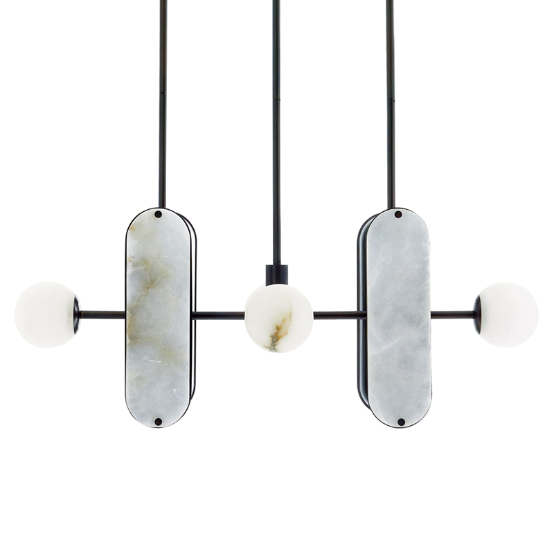 Люстра Arteriors MARADONA PENDANT Белый Черный Люстра Arteriors MARADONA PENDANT Белый Черный в Тюмени | Loft Concept