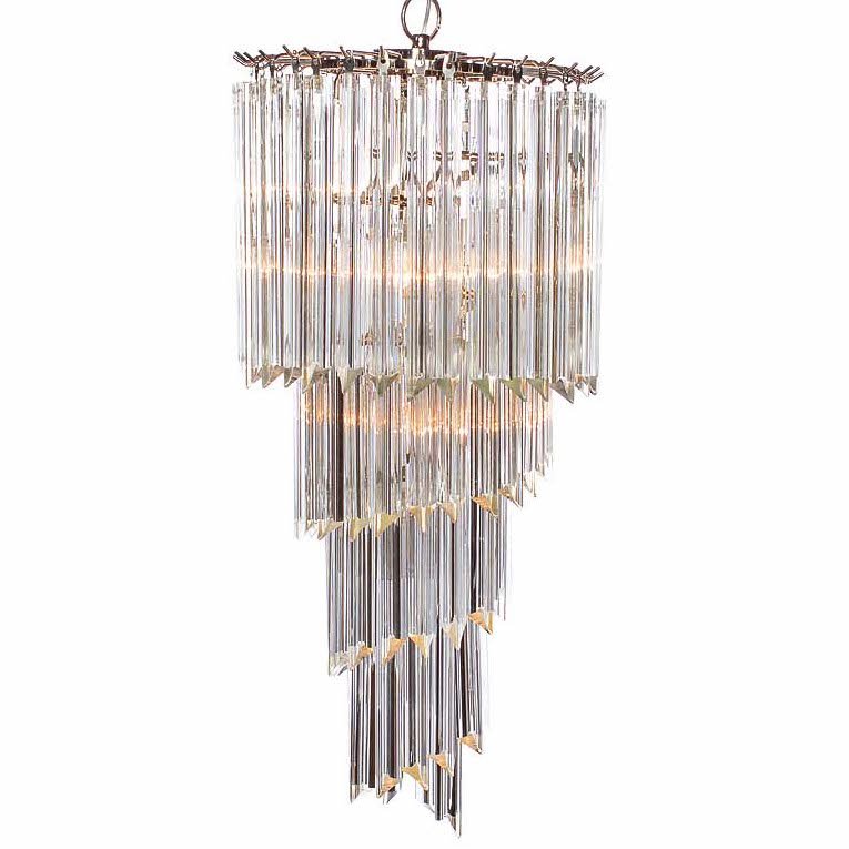 Люстра Odeon Chandelier Helix Clear 42 Хром Прозрачное Стекло Люстра Odeon Chandelier Helix Clear 42 Хром Прозрачное Стекло в Тюмени | Loft Concept