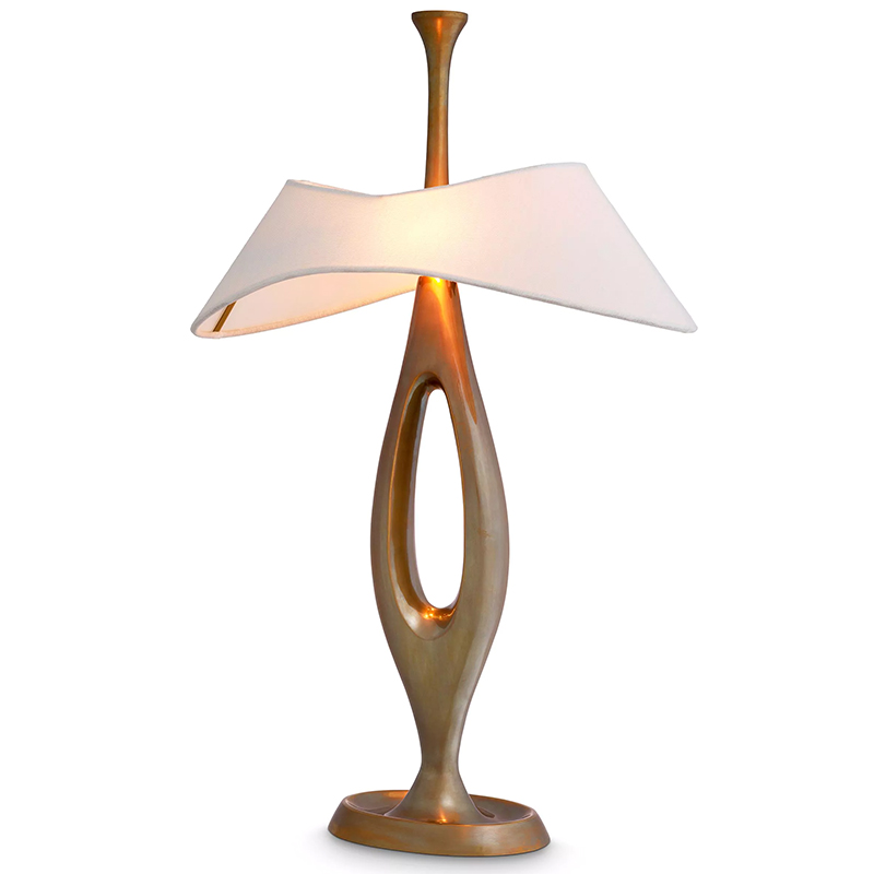 Настольная лампа Eichholtz Table Gianfranco Brass Золотой Белый Настольная лампа Eichholtz Table Gianfranco Brass Золотой Белый в Тюмени | Loft Concept