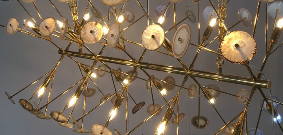 Люстра Burst Chandelier Natural Agate Line Люстра Burst Chandelier Natural Agate Line - Loft-Concept в Тюмени