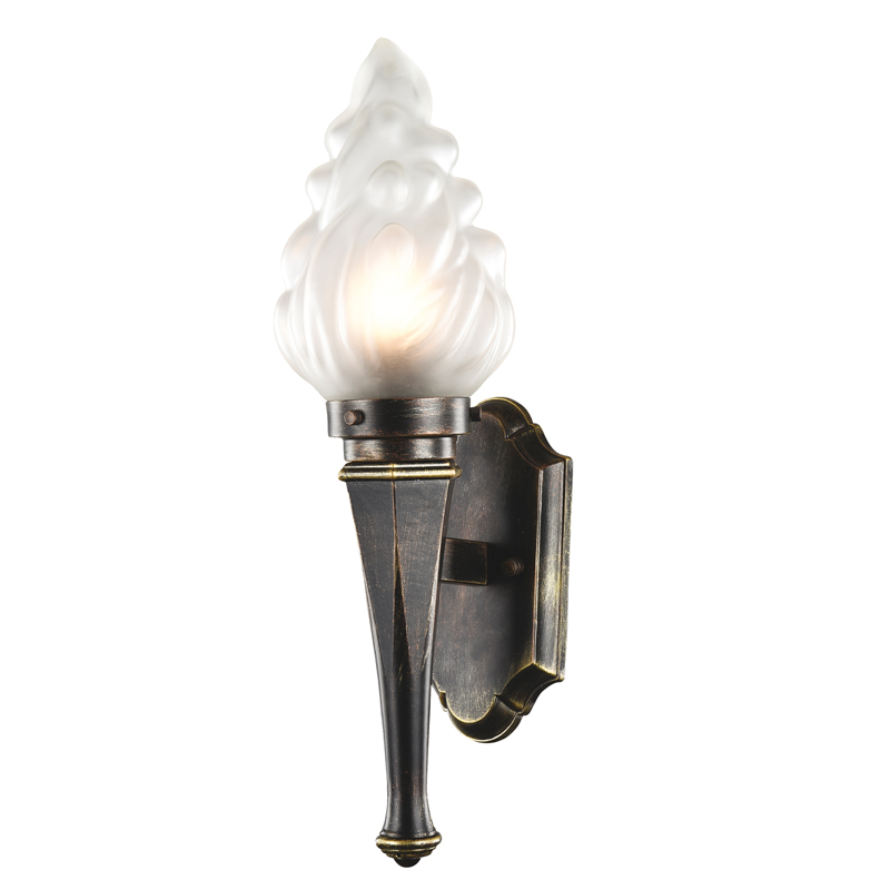 Уличный светильник Lamar Sconce Винтажный черный Белое матовое стекло Уличный светильник Lamar Sconce Винтажный черный Белое матовое стекло в Тюмени | Loft Concept