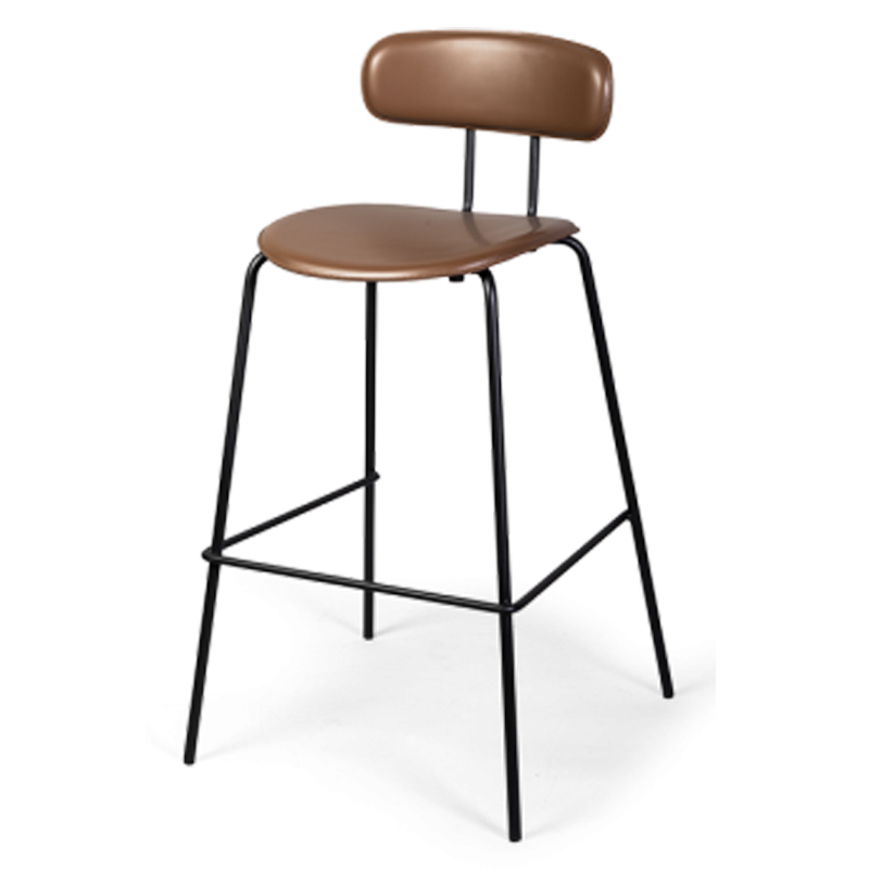 Барный стул Renis Brown Barstool Черный Коричневый в Тюмени | Loft Concept 